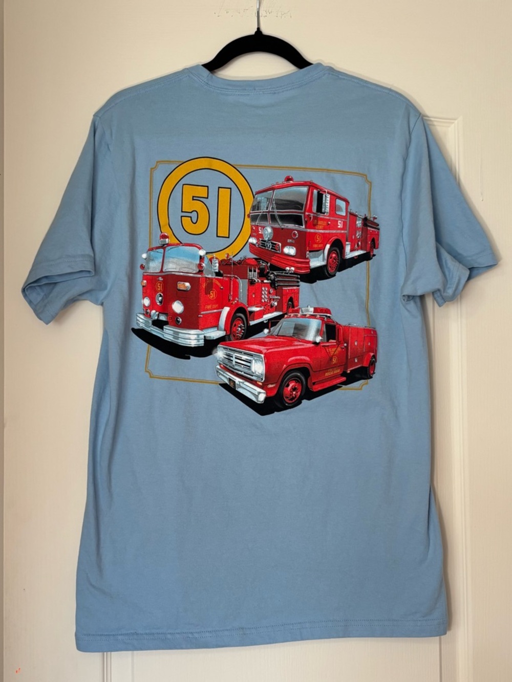 “Emergency!” 1970’s t.v. Show, Light Blue Graphic Tee engine 51, never worn!!